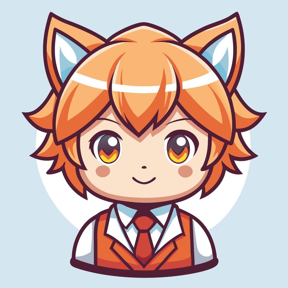 an orange cat with a tie and vest vector