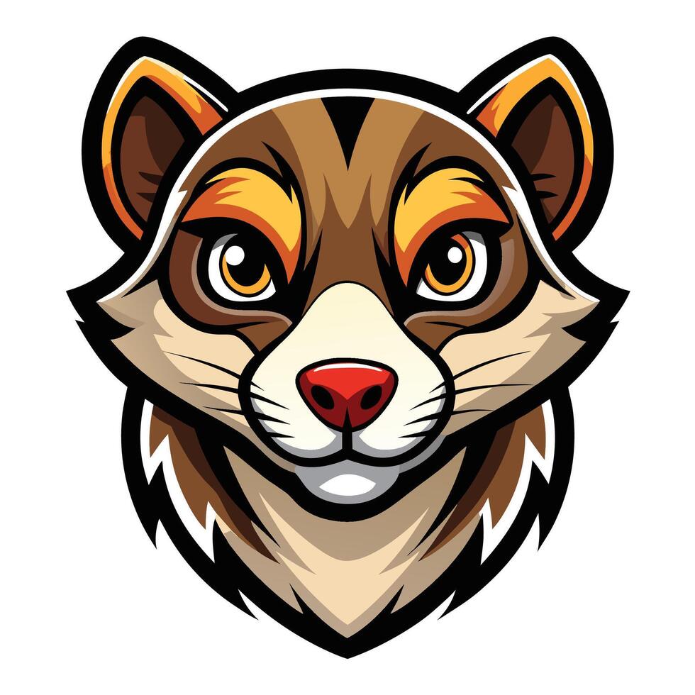 mascot head of ferret illustration vector