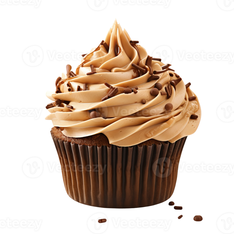Inviting Coffee Cupcake Isolated On Transparent Background png