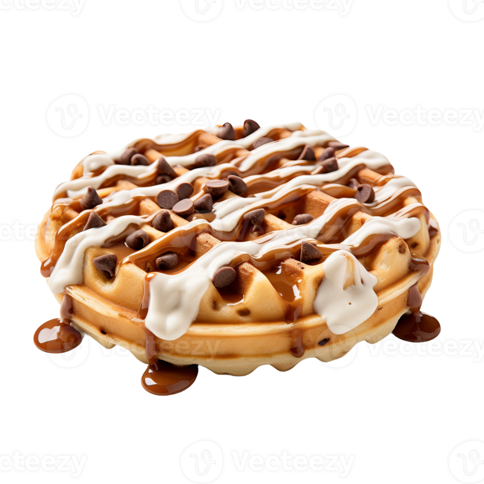 Toothsome Chocolate Cherry Waffle Isolated On Transparent Background png