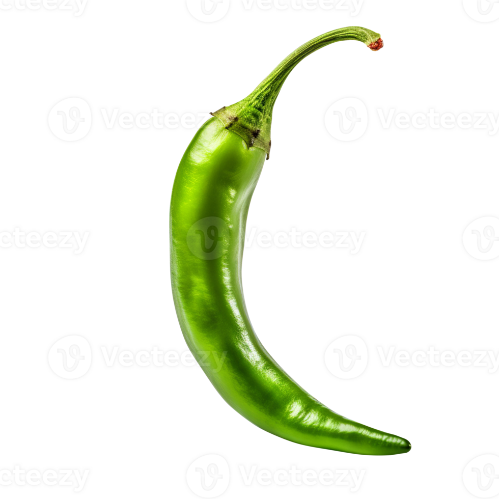 Green Chilli isolated on background png