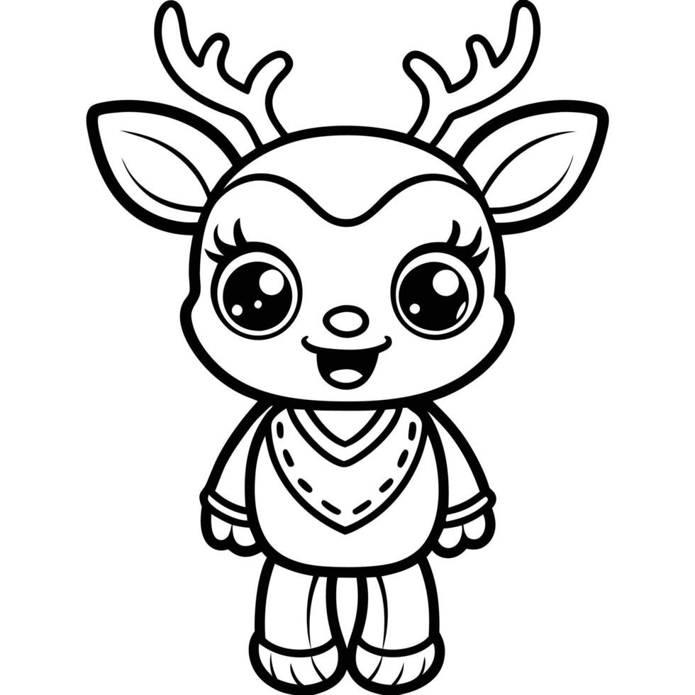 rudolph the reindeer coloring pages vector
