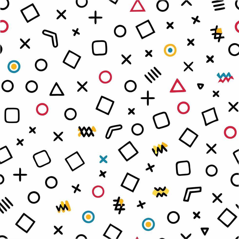 a pattern with geometric shapes and lines vector