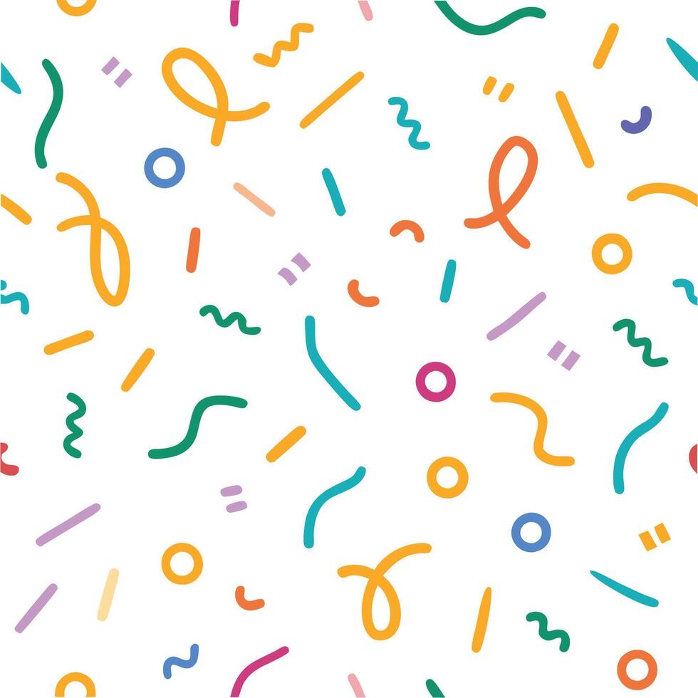 a colorful pattern with many different shapes and colors vector