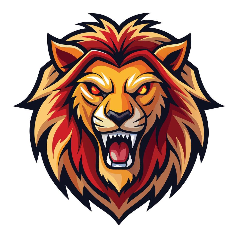 lion head mascot mascot vector