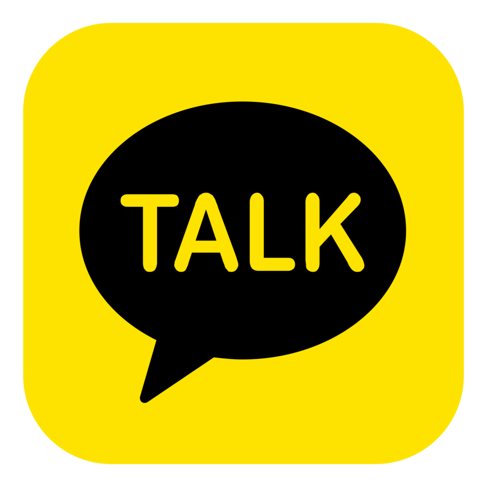 Kakao Talk Logo Illustration In Square Background png
