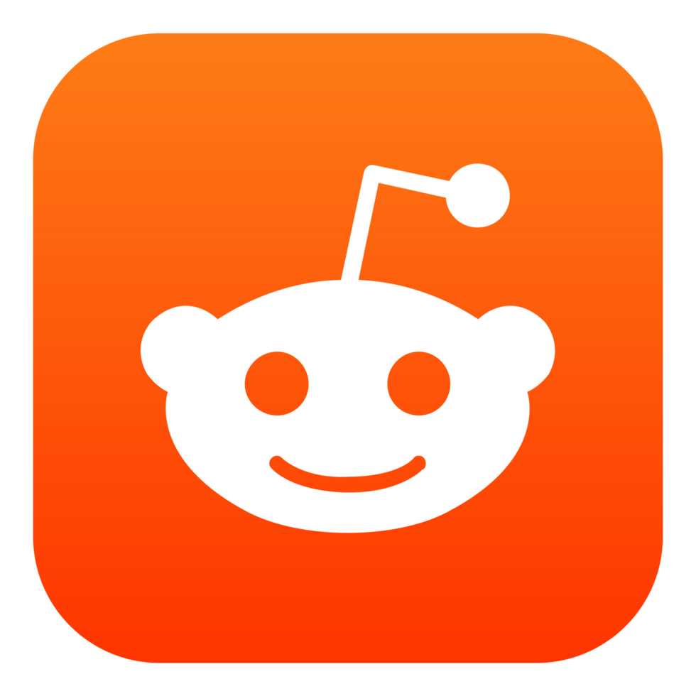 Reddit Logo Illustration In Square Background png