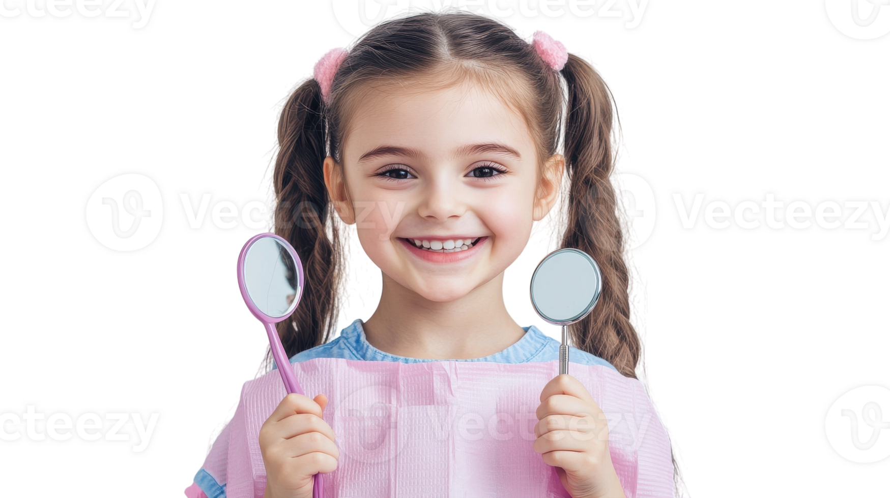 A young female dentist confidently holding a dental mirror, demonstrating her expertise and commitment to oral health care, perfect for dental clinics and health-related articles.. png