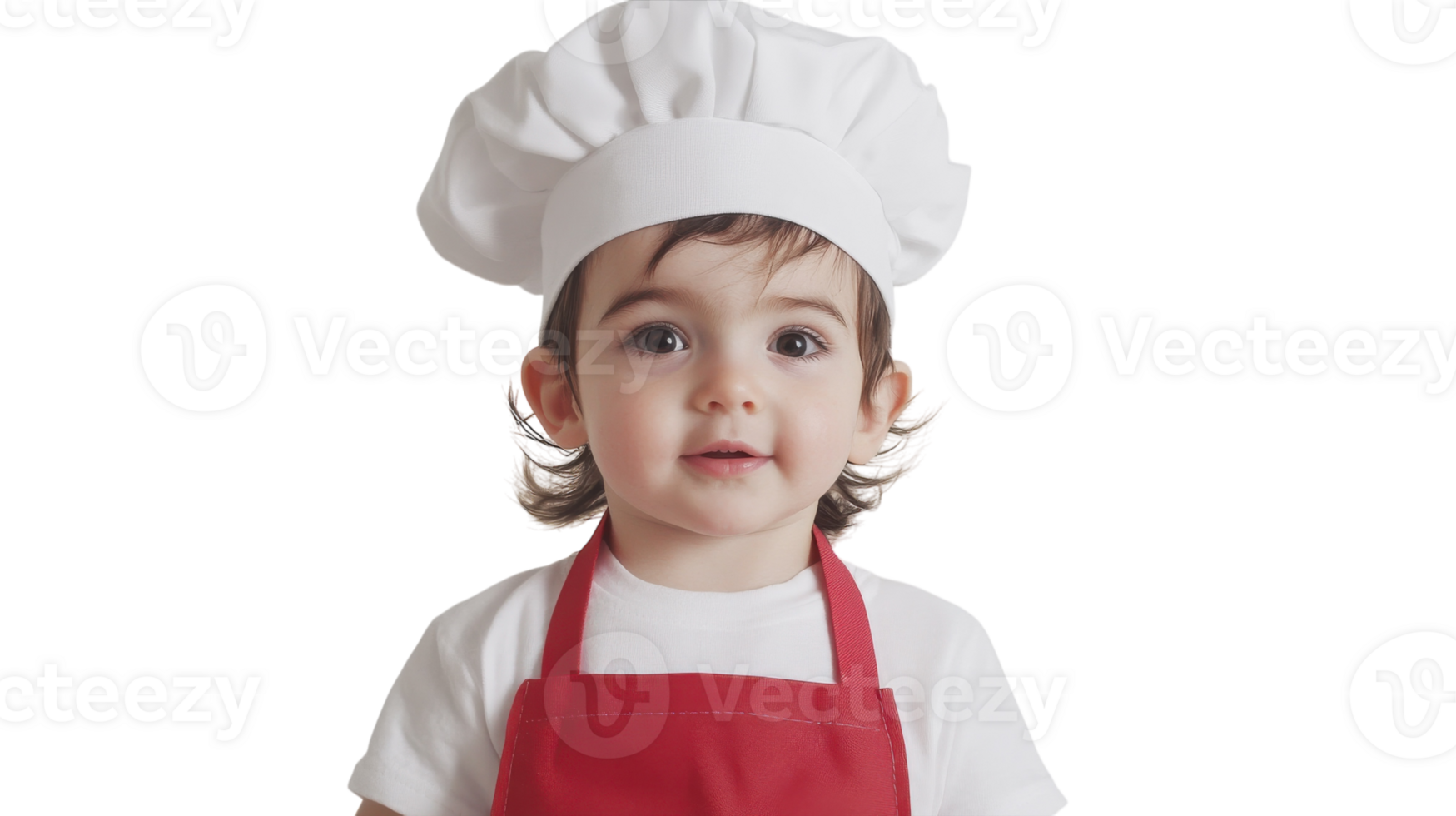 A Charming Child Dressed as a Chef with a Tiny Apron, Ideal for Culinary Themed Projects, Children's Cooking Classes, and Recipe Illustrations. png