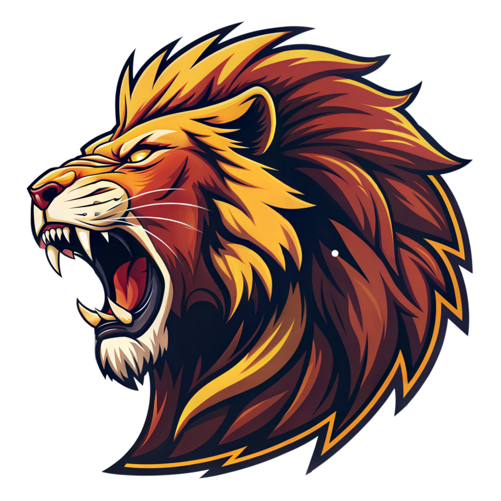 Lion head logo for a sports team png