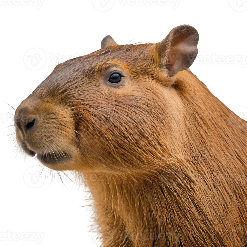Capybara Portrait A Warm, Textured Study in Golden Hues png