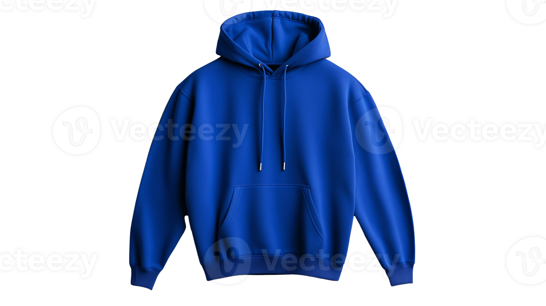 Blue Hoodie Sweatshirt Design with Transparent Background for Fashion Use png