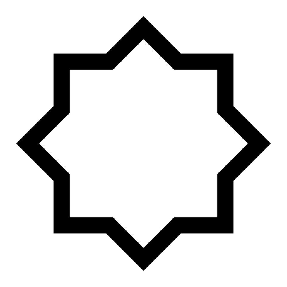 frame ornament islamic icon symbol flat on white background vector