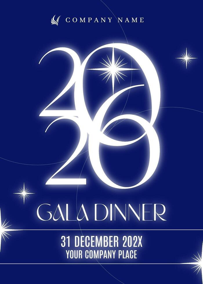 New Year Gala Dinner for Company Invitation Design Template