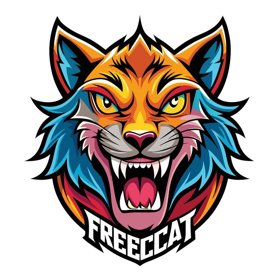 the logo for freestyle cat vector