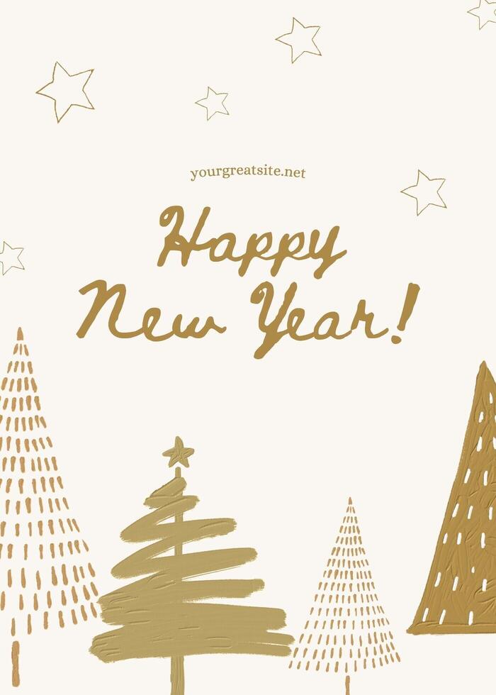 Greeting Card Vertical - Happy New Year template