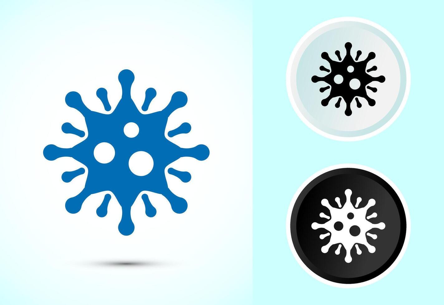Virus, bacteria icon design illustration. Microbe bacteria sign vector