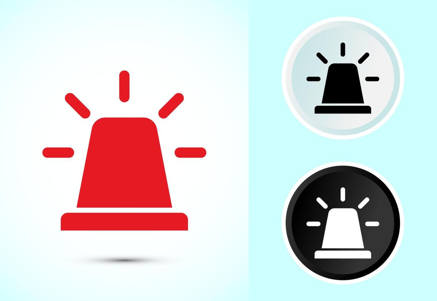 Emergency siren icon vector