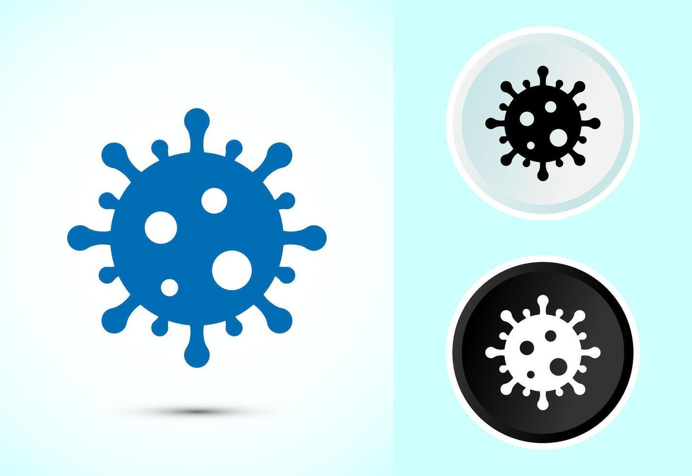 Bacteria icon design illustration. Microbe bacteria sign vector