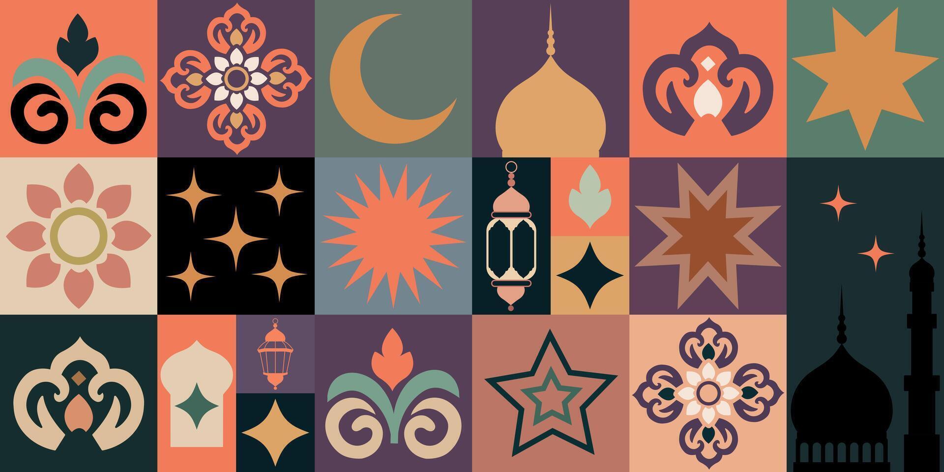 Geometric islamic pattern in arabic style. vector