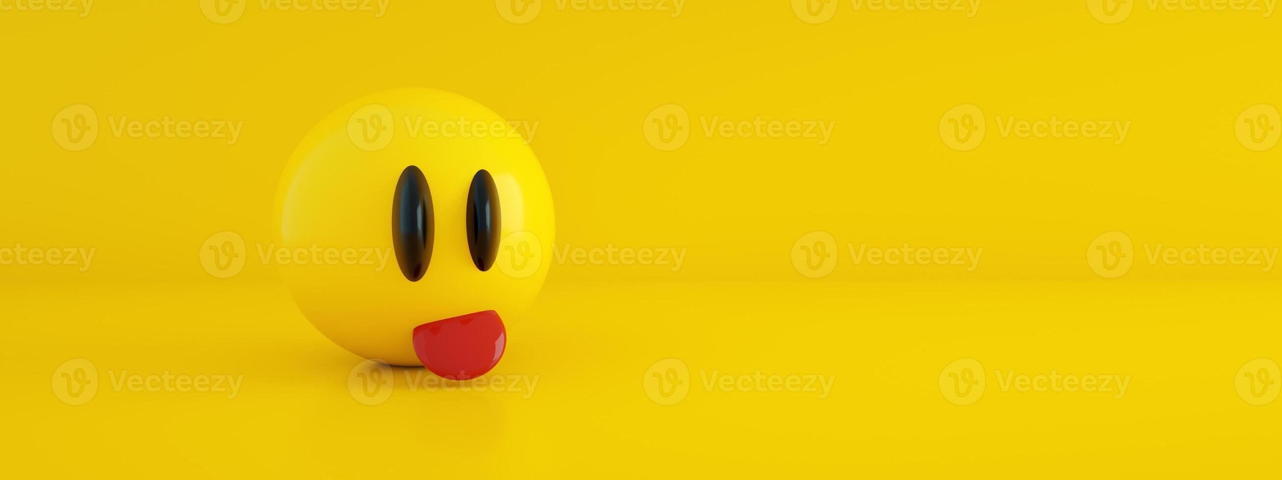 emoticon with tongue panoramic photo