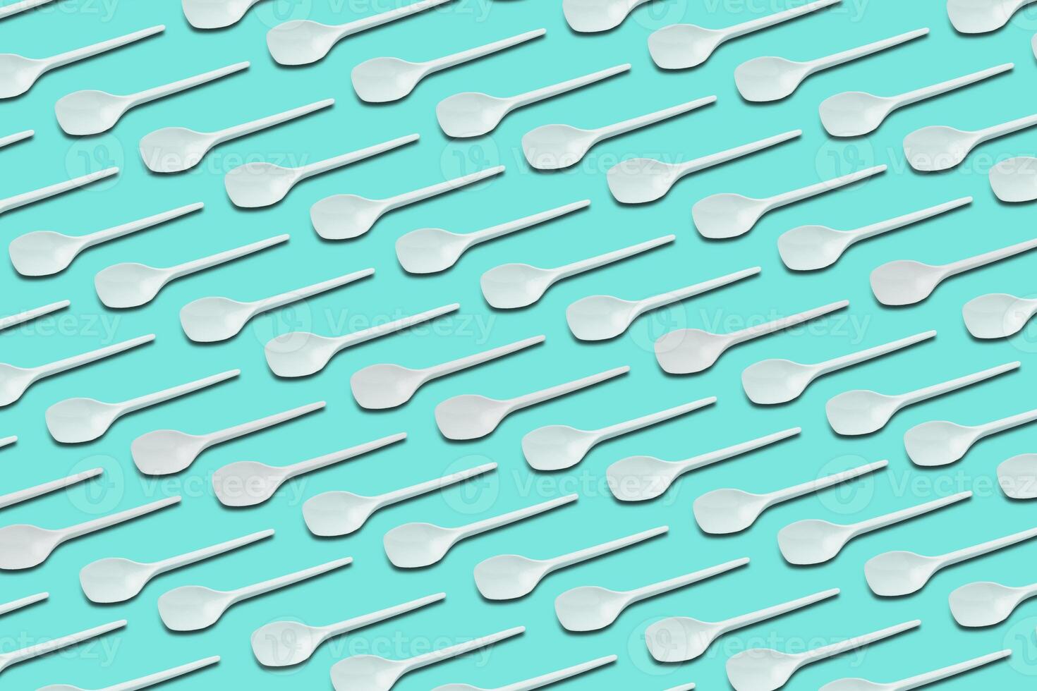 plastic disposable spoons pattern photo