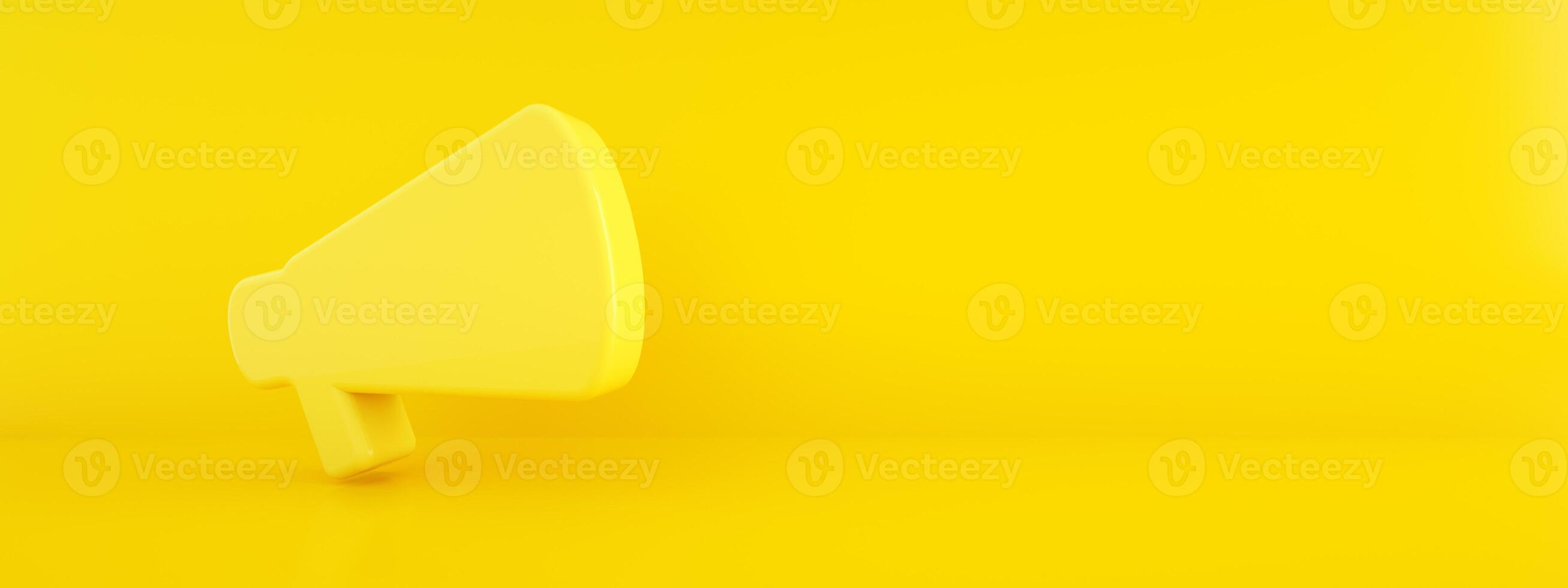 3D rendering megaphone panoramic photo