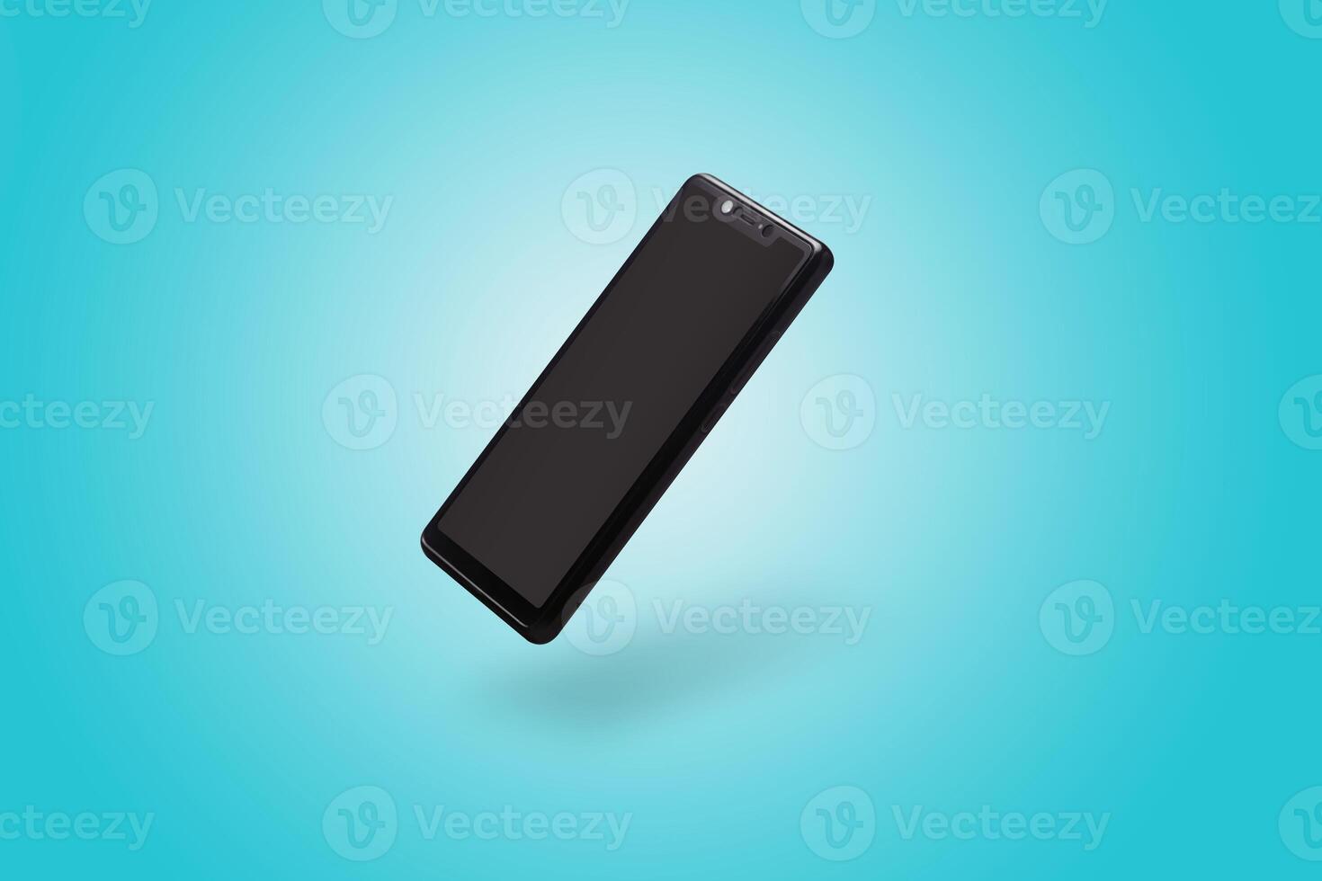 Levitating black mobile photo