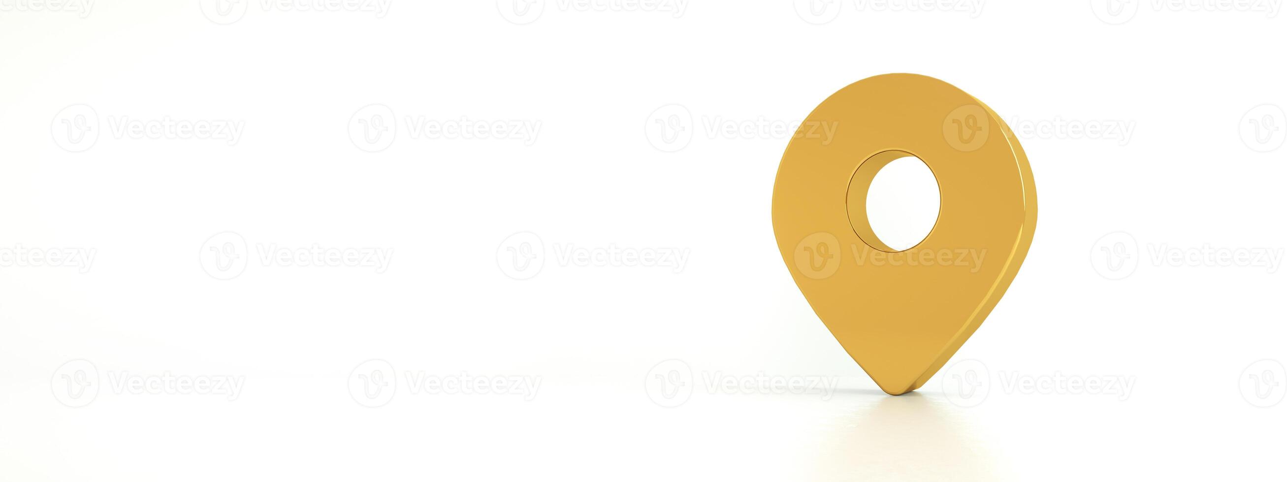 golden 3d pin panoramic photo