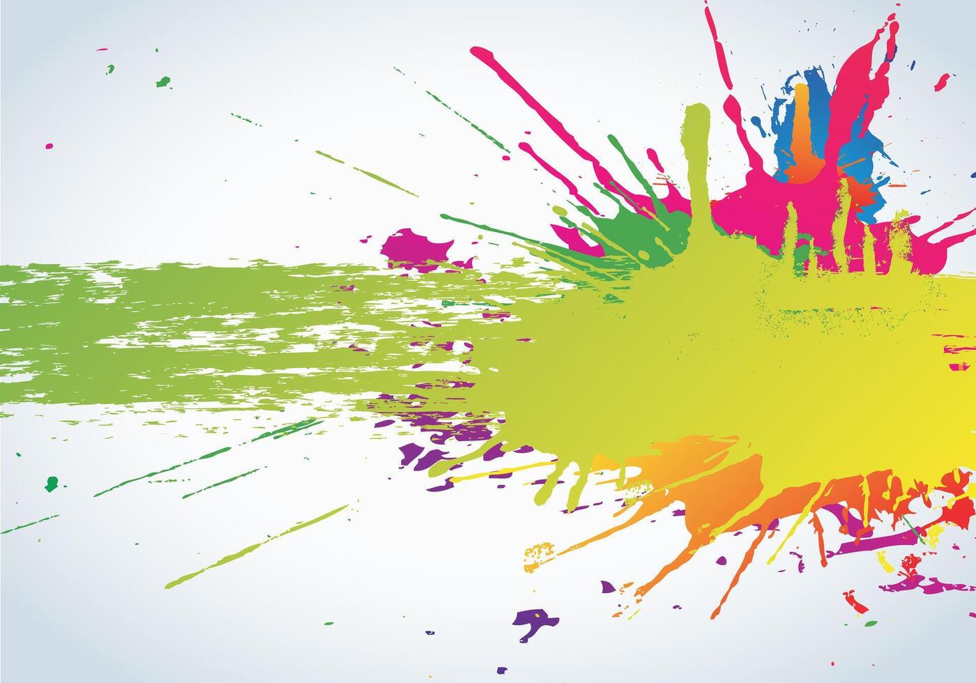 Vibrant Color Splashes on White Background vector