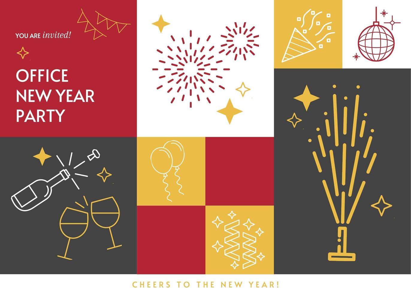 New Year Office Party Invitation template