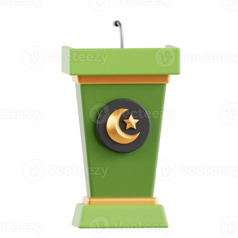 Islamic Podium 3D Ramadan Illustration png