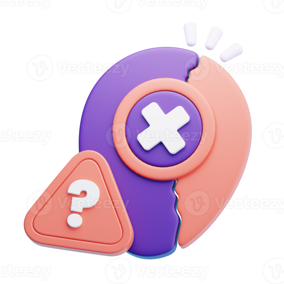 Location Not Found 3D Icon Illustration png