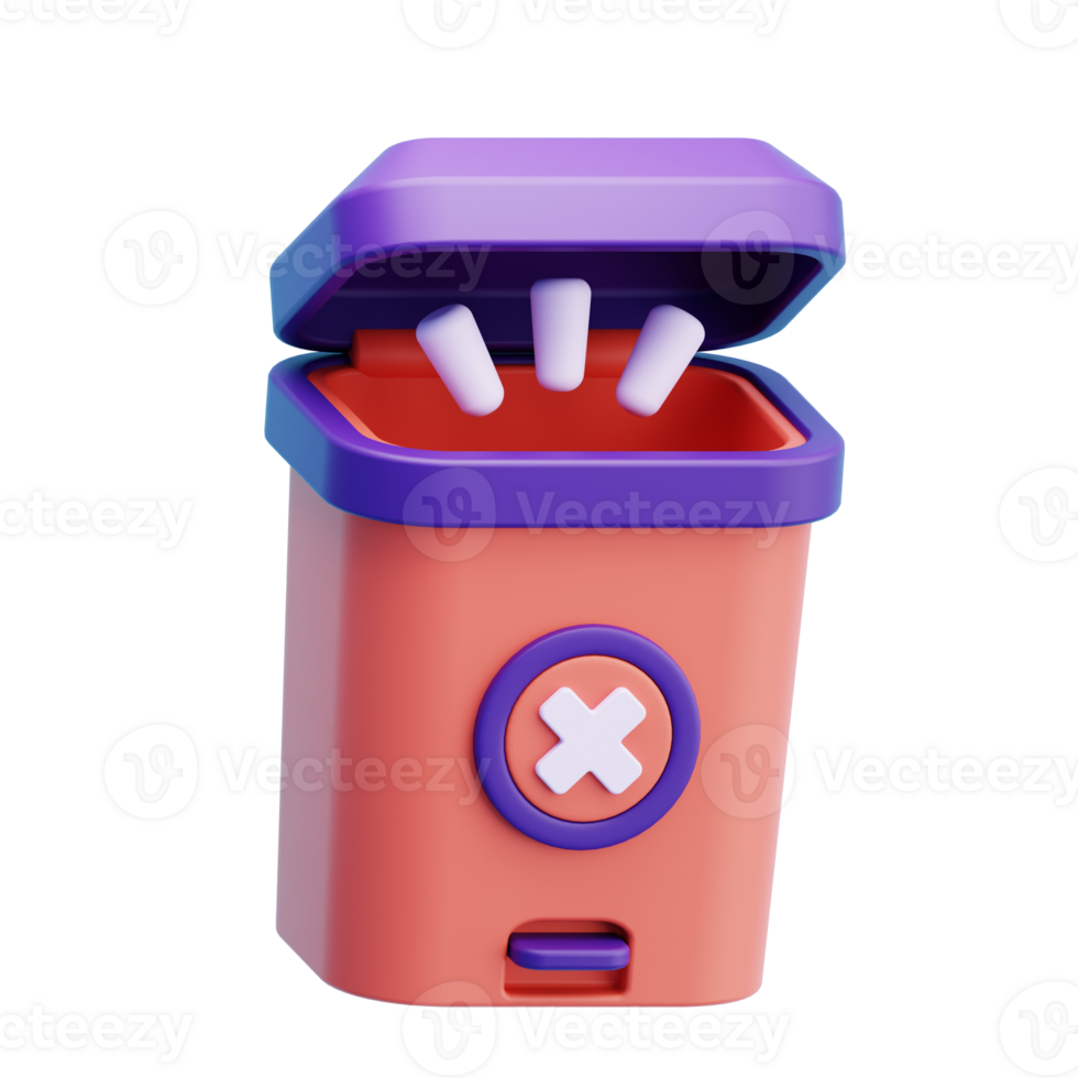 Empty Trash 3D Icon Illustration png