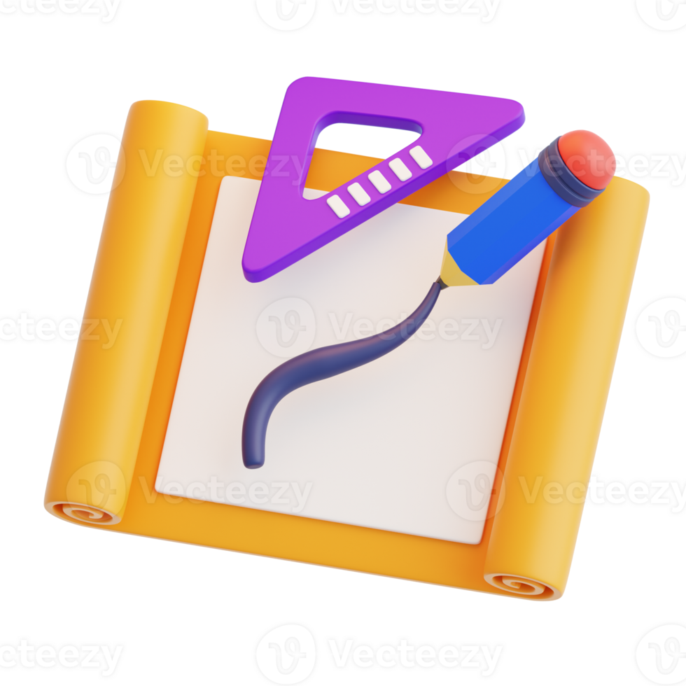Design Sketch Concept 3D Illustration png