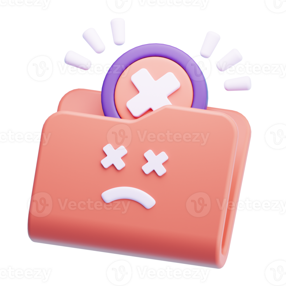 Empty Folder 3D Icon Illustration png