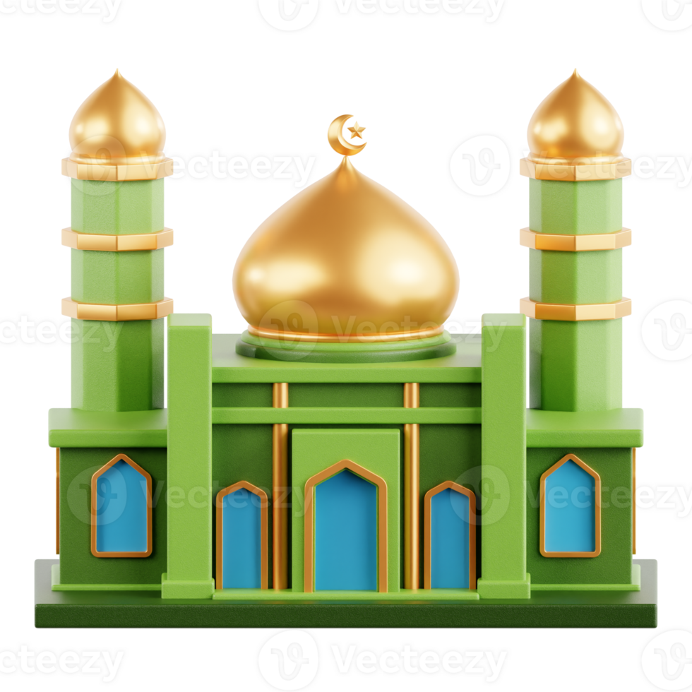 Mosque 3D Ramadan Illustration png