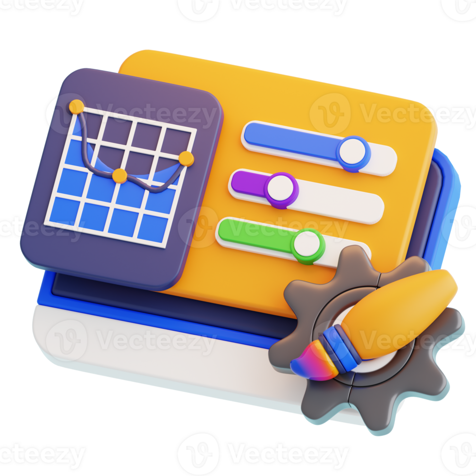 Design Setting 3D Illustration png