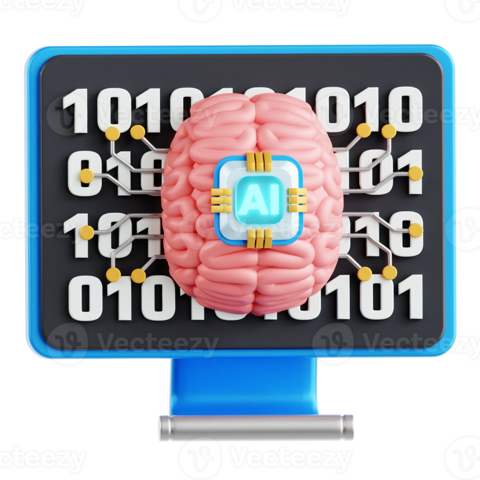 Machine Learning 3D Icon Illustration png