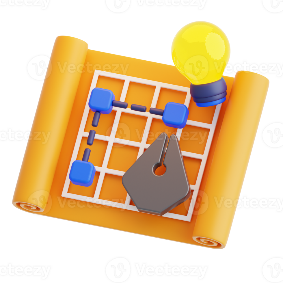 Planning 3D Illustration png