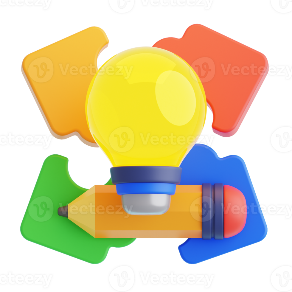 Problem Solving 3D Illustration png