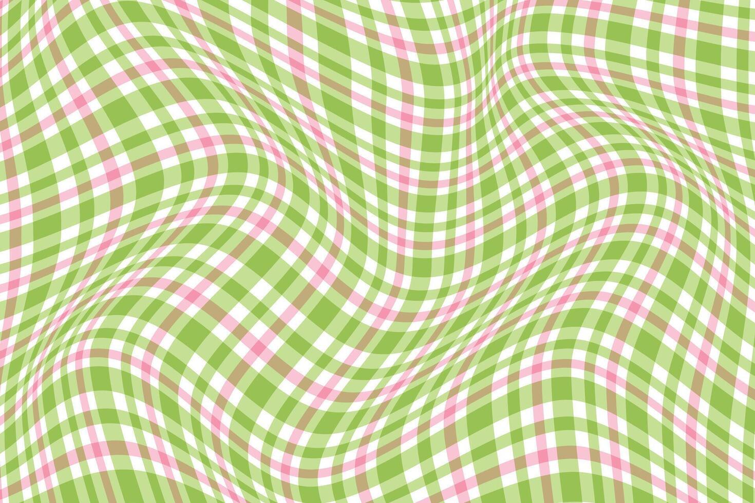 simple abstract creative green pink color plaid check wavy distort pattern a green and pink checkered pattern vector