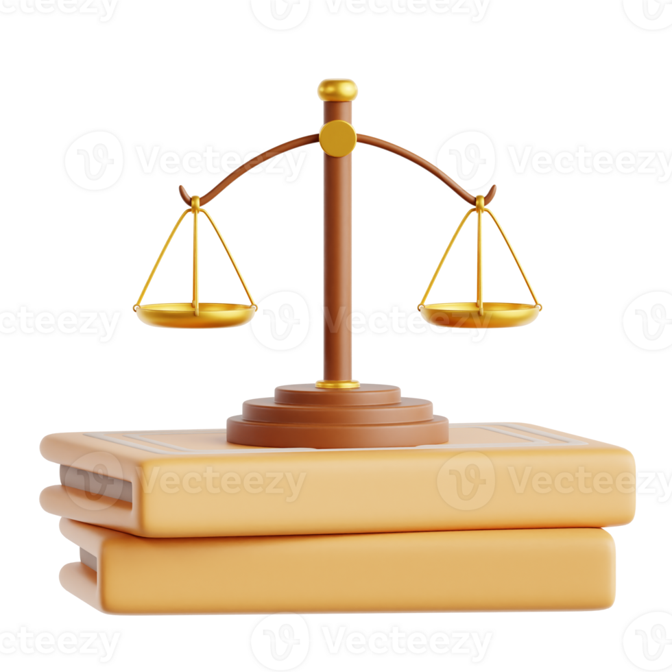 Justice Book 3D Illustration png