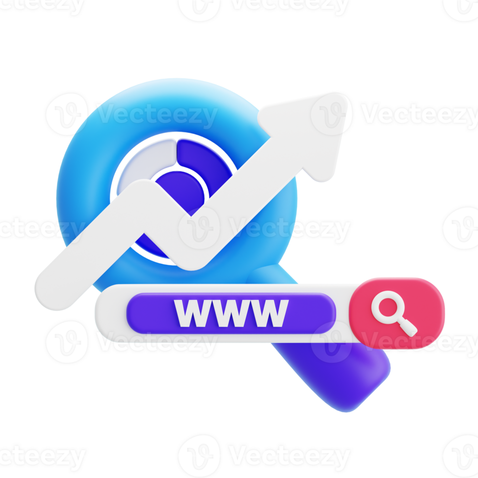 Search Engine Optimize 3D Illustration png