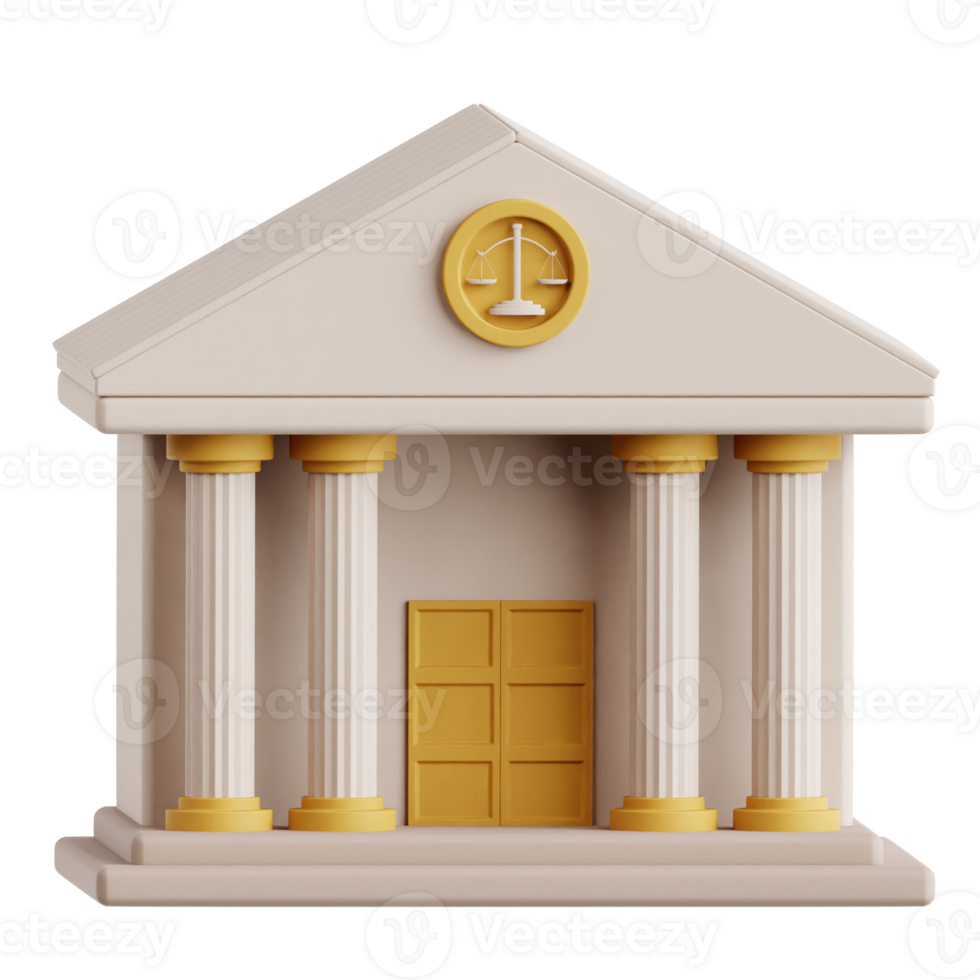 Court Building 3D Illustration png