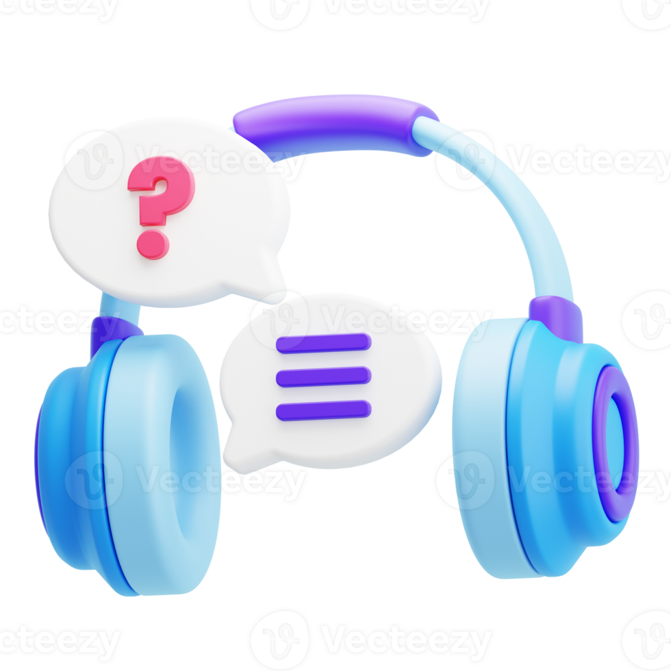 Customer Support 3D Illustration png