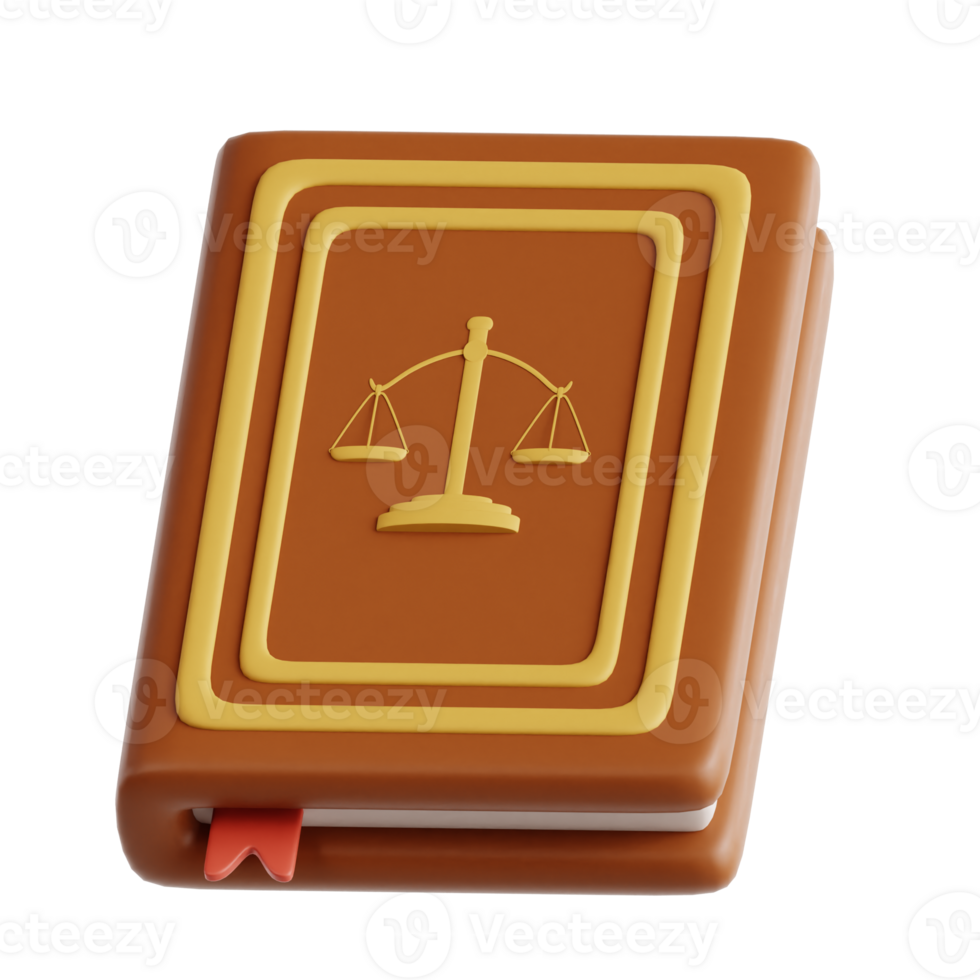 Law Book 3D Illustration png