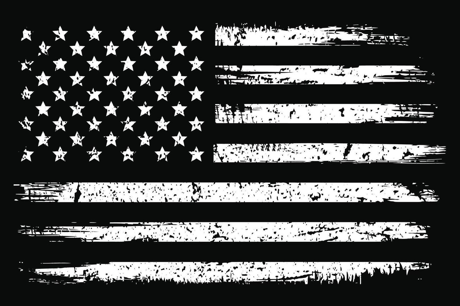 American flag on a black background vector