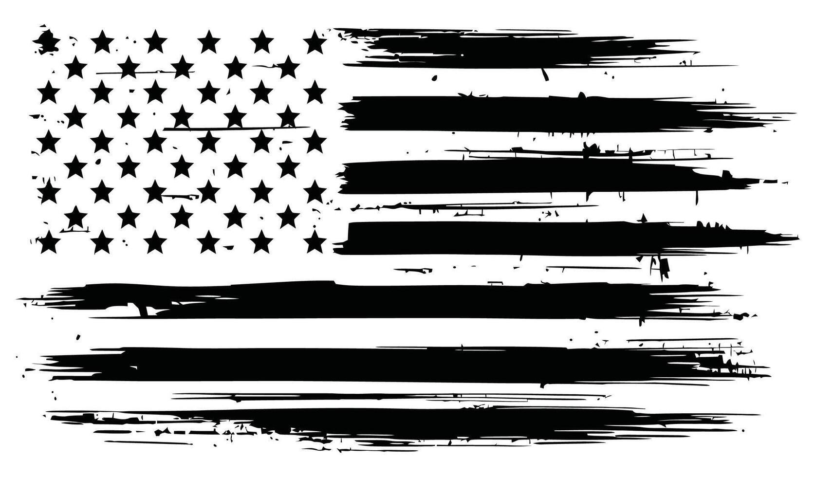 USA Grunge Flag. Vintage Flag Of America. vector