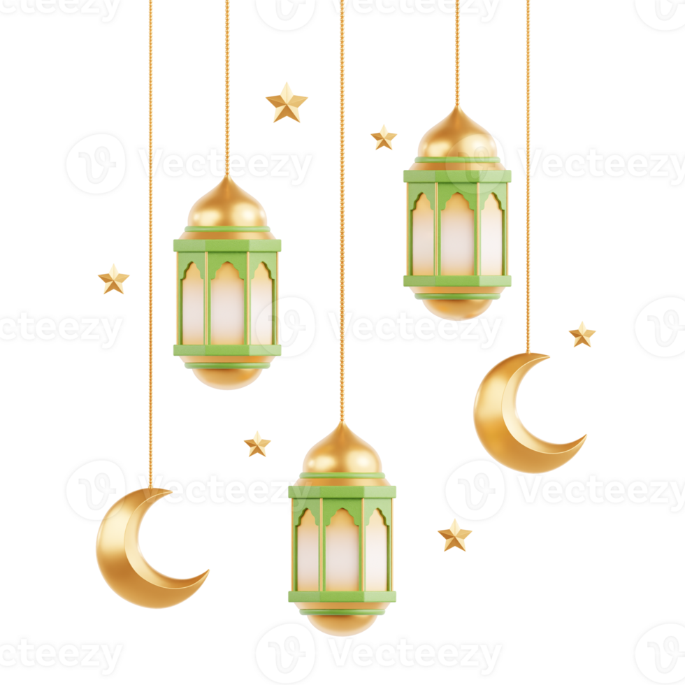 Lantern Decoration 3D Ramadan Illustration png